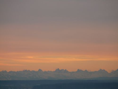 panorama alpine morgenstimmung