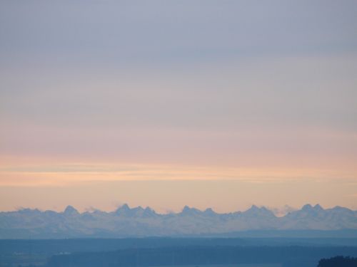 panorama alpine morgenstimmung