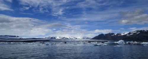 panorama iceland glacier