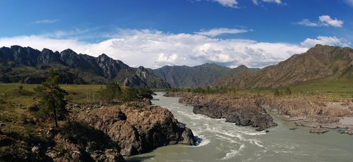 panorama  katun  mountains