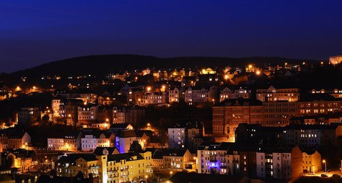 panorama  night  architecture