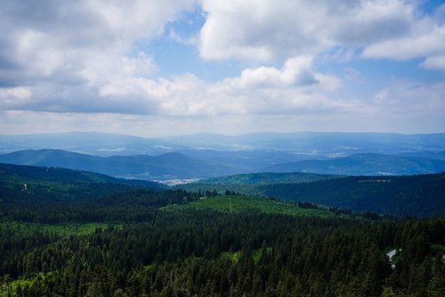 panorama  bavarian forest  arber