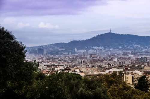 panorama barcelona spain