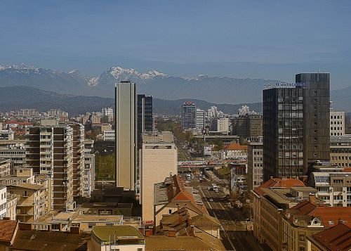 panorama of the city pyran city skyscrapers