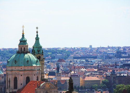 panorama prague  czechia  church