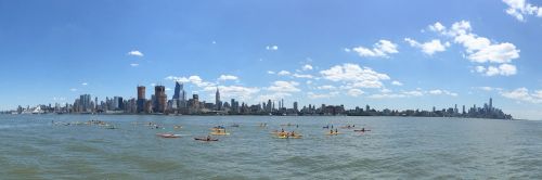 panoramic new york city hudson river