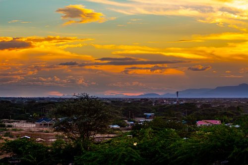 panoramic  sunset  nature