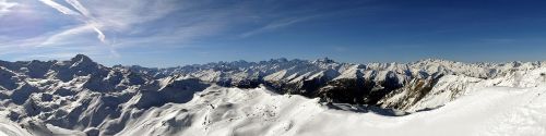 panoramic mountain alps