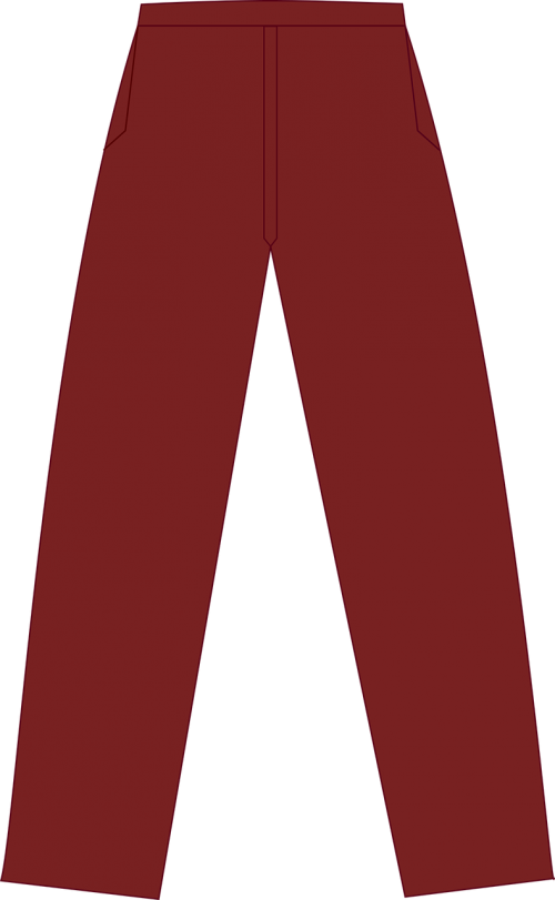 pants maroon cloth
