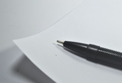 paper pen writing