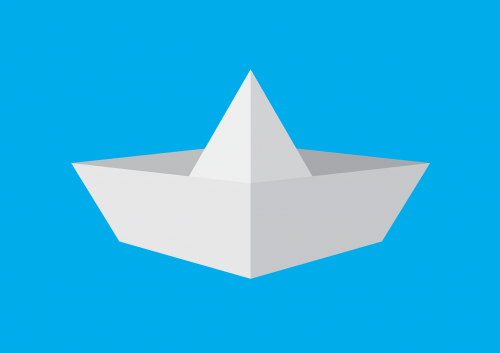 paper rowboat boat