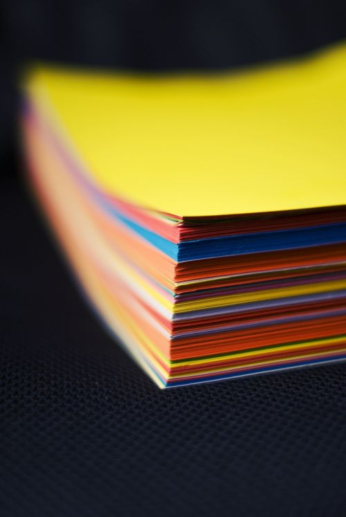 paper cards colorful