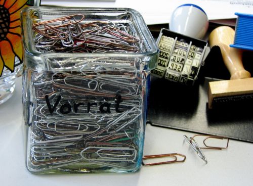 paper clips stamp office