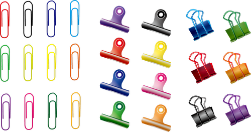 paper clips  office supplies  clamps