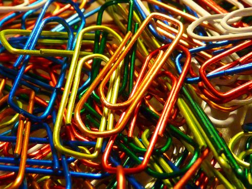 paper clips colorful fix