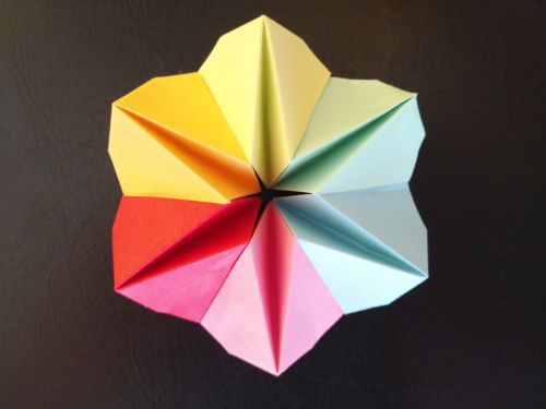 paper flower origami colorful