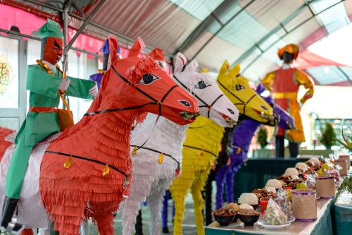 paper items the festival officer horse