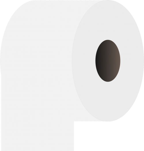 paper roll toilet white