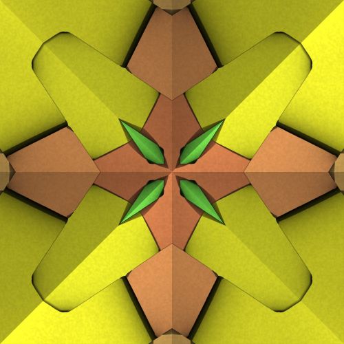 Paper Star In Kaleidoscope