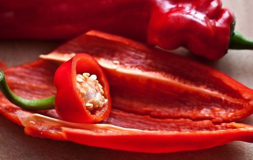 paprika fruit the inside of the peppers