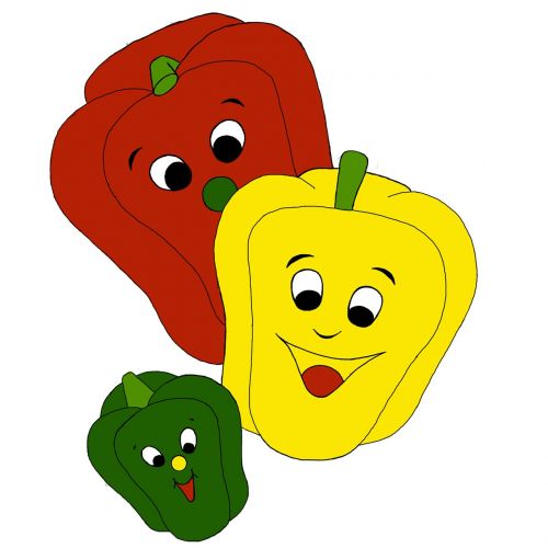 paprika vegetables drawing