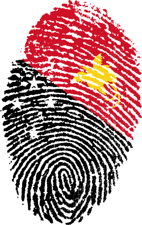 papua new guinea flag fingerprint