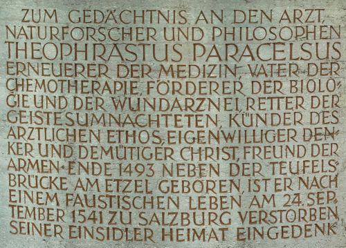 paracelsus inscription medical