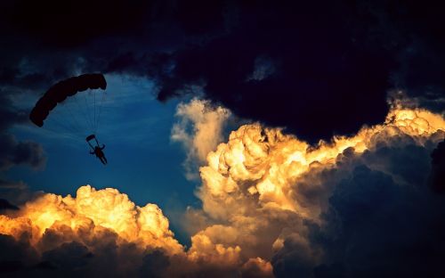 parachute parachutist paraglider