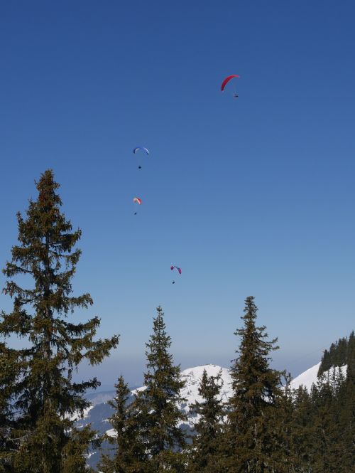 parachute mountains paragliding