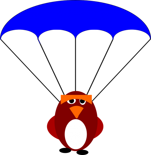 parachute penguin ice