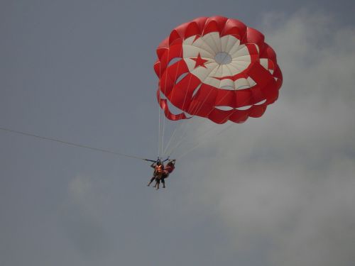parachute water sports sky