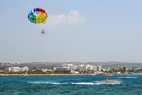 parachute paragliding colorful