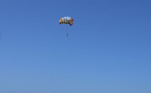 parachute blue sky summer
