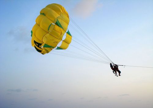 parachute jumping man