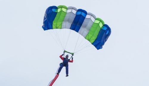 parachutes air-show jumping