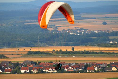 paraglider landscape fly