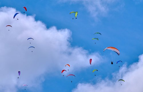 paraglider  sky  hagertal