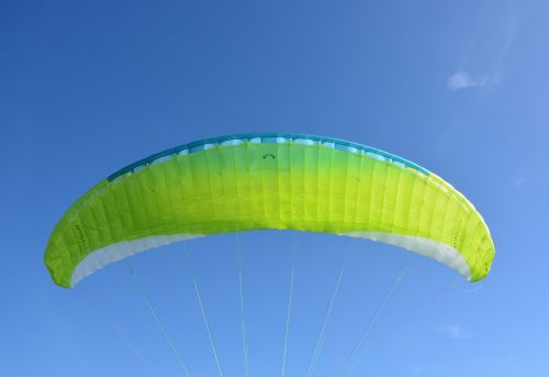 paraglider wing veil yellow green paragliding jody