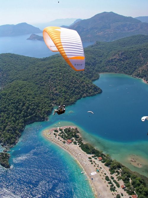 paragliding parachute sky