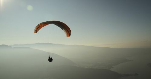 paragliding people adventure