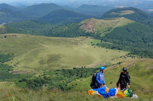 paragliding  sport  hill