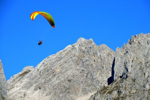 paragliding  tandem flight  wilderkaiser