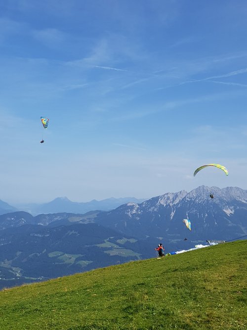 paragliding  summer  mountains