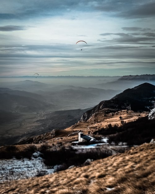 paragliding  nature  landscape