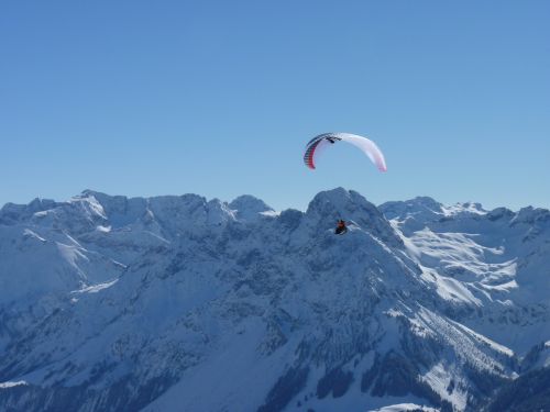 paragliding paraglider winter
