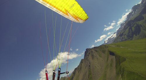 paragliding fly summer