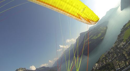paragliding fly summer