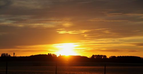 orange sky sunset dusk