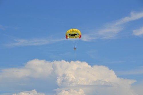 parasailing  sky  blue