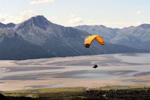 parasailing alaska sky